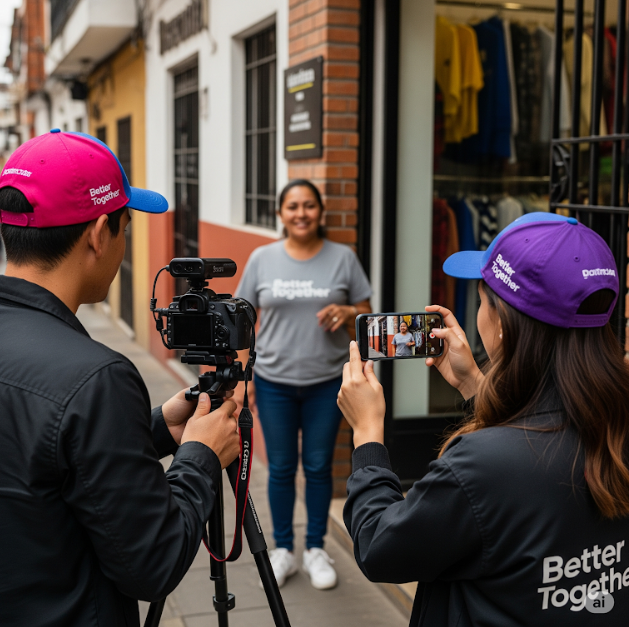 Personas emprendiendo